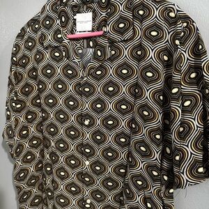 Denim & Flower Button Down - XL